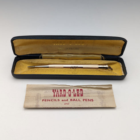 British Vintage YARD-O-RED Rolled Gold Propelled Mini Pencil YARD-O-LETTE with Jump Ring